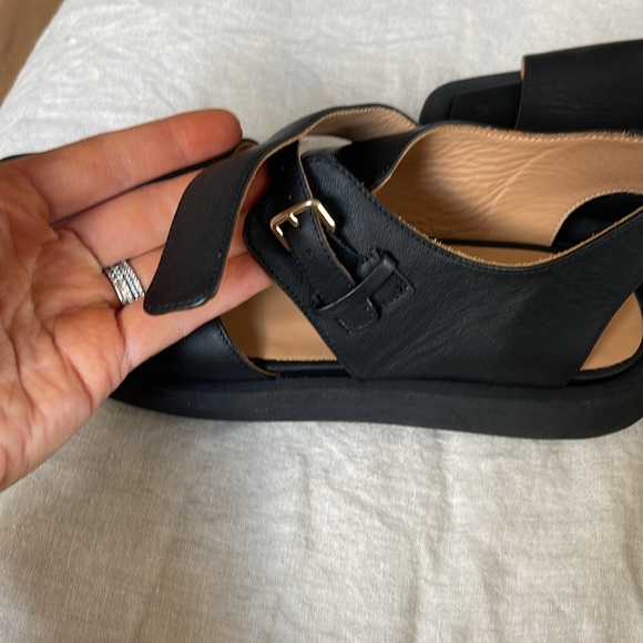 Paloma Barcelo Jari Flat sandals in black nappa leather - Picture 7 of 13